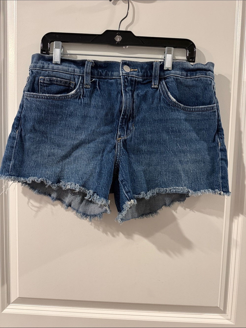 Joe's Jeans Distressed Raw-Hem Denim Shorts - Dark Blue